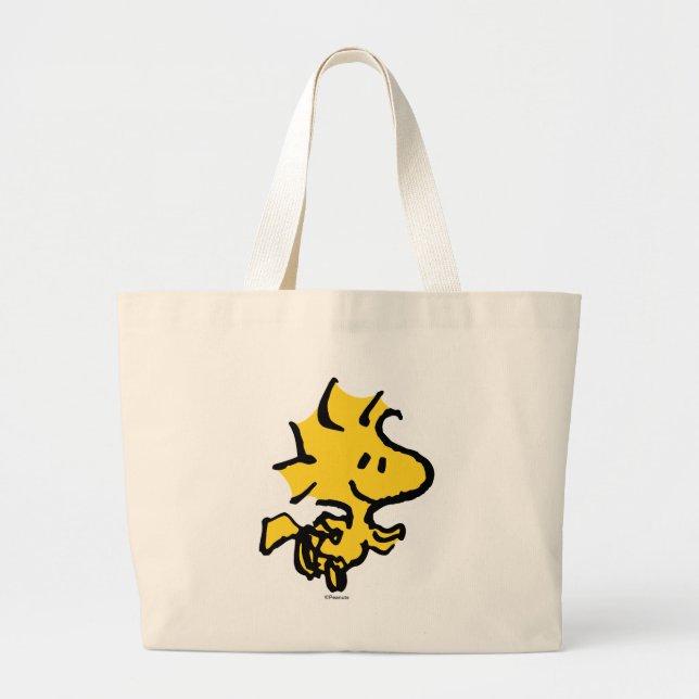 Snoopy & Woodstock Spaß & Blume Jumbo Stoffbeutel (Vorne)