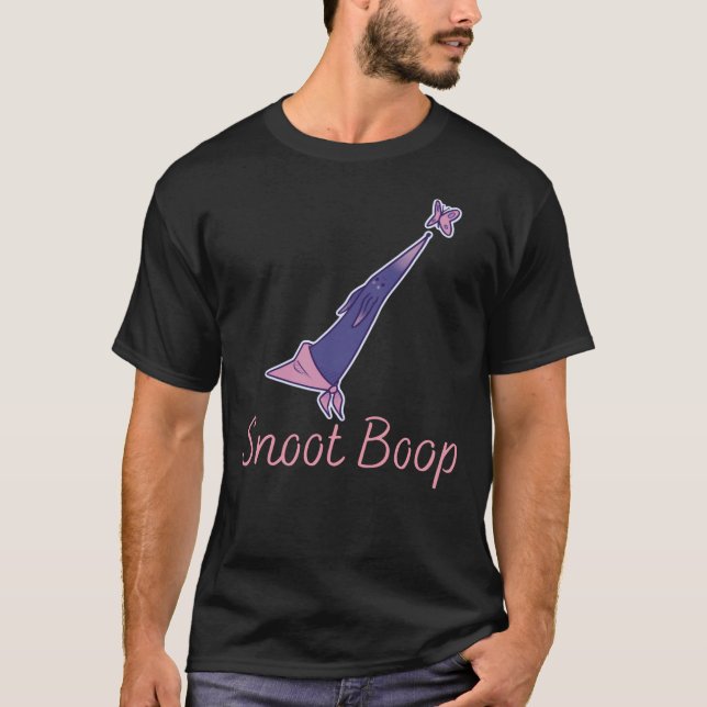 Snoot Boop! Niedlich Racing Greyhound Noodle Horse T-Shirt (Vorderseite)
