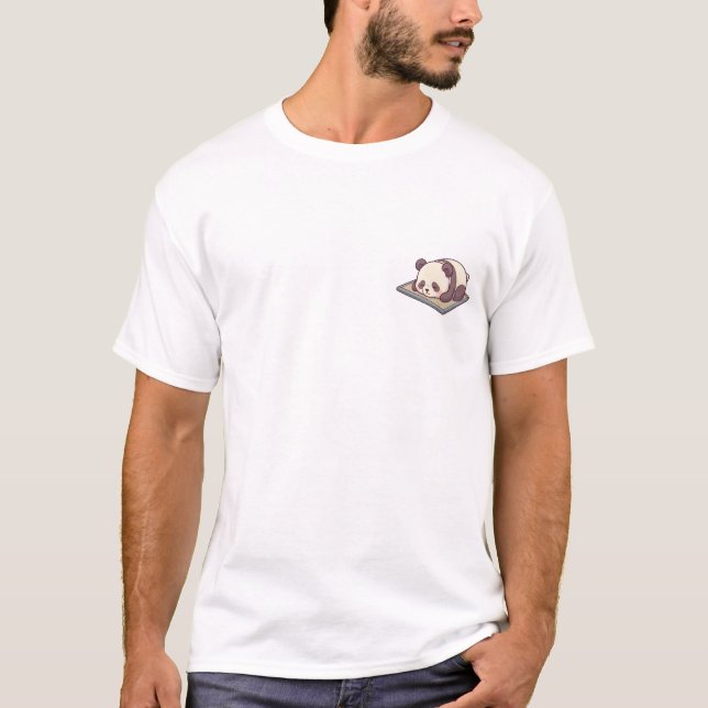 Snoozing Panda on Tatami Mat T-Shirt (Vorderseite)