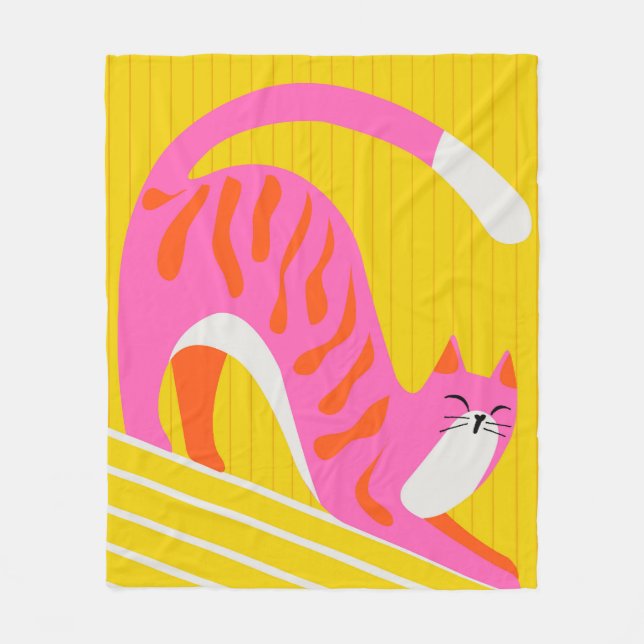 Snoozing Whiskers Fleecedecke (Vorderseite)