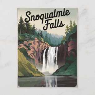 Snoqualmie Falls Vintag Postkarte