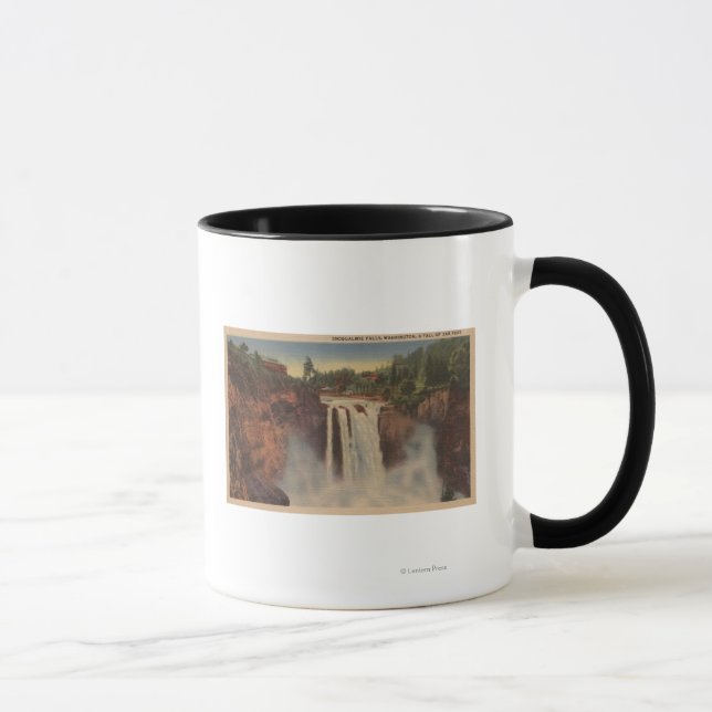 Snoqualmie Falls, WA - Aussicht auf Wasserfälle &  Tasse (Rechts)