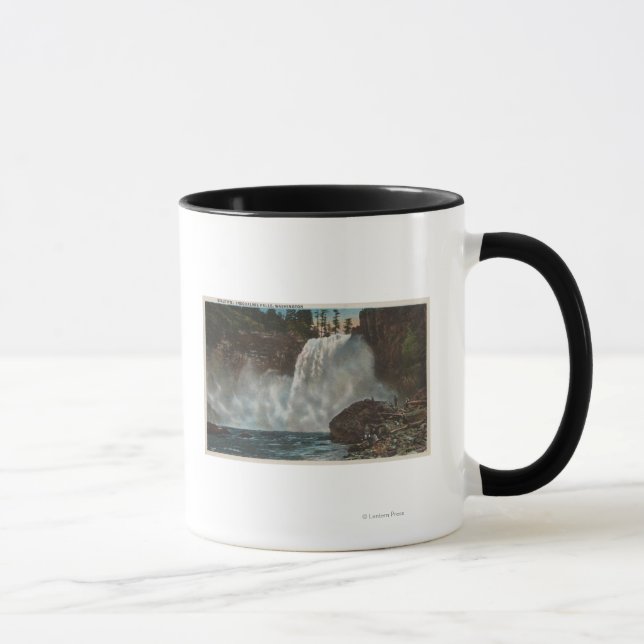 Snoqualmie Falls, WA - Blick auf die Wasserfälle u Tasse (Rechts)