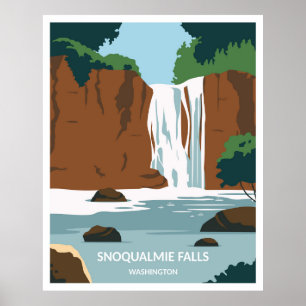 Snoqualmie Falls Washington Poster