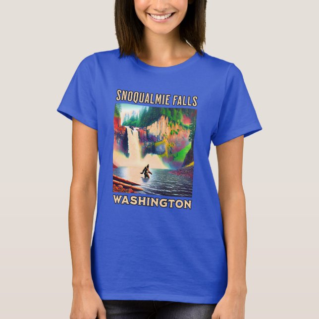 Snoqualmie Falls Washington Shirt, Sasquatch T-Shirt (Vorderseite)
