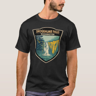 Snoqualmie Falls Washington Waterfall Vintag T-Shirt