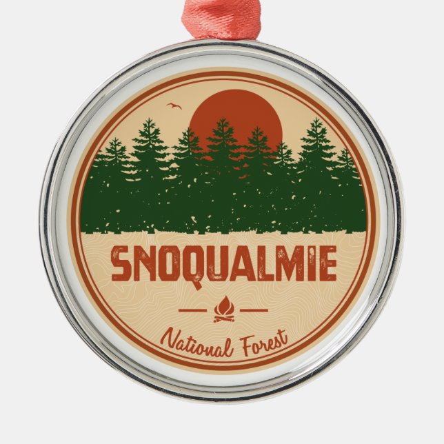 Snoqualmie National Forest Ornament Aus Metall (Vorne)