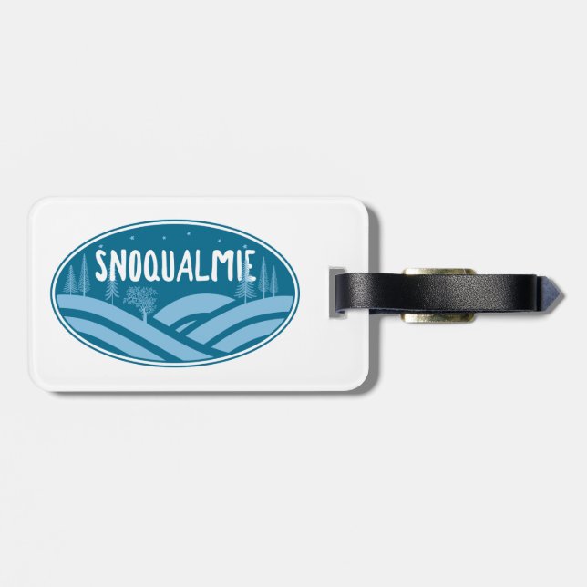 Snoqualmie Washington im Freien Gepäckanhänger (Rückseite horizontal)
