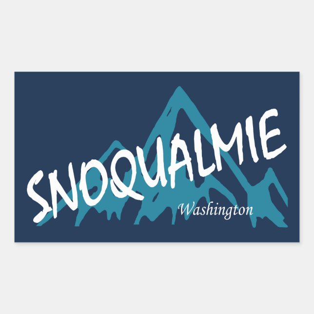 Snoqualmie Washington Mountains Rechteckiger Aufkleber (Vorderseite)