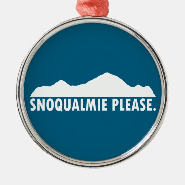 Snoqualmie Washington Please Ornament Aus Metall (Vorne)