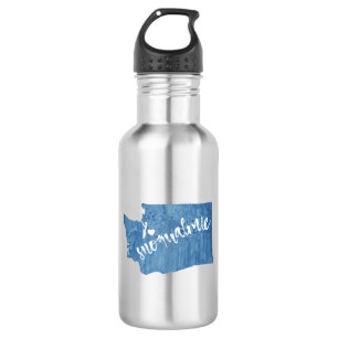 Snoqualmie Washington Wood Grain Edelstahlflasche