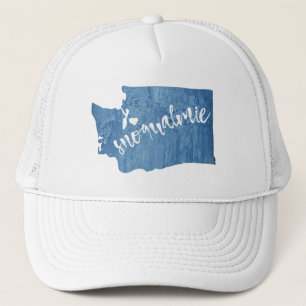 Snoqualmie Washington Wood Grain Truckerkappe