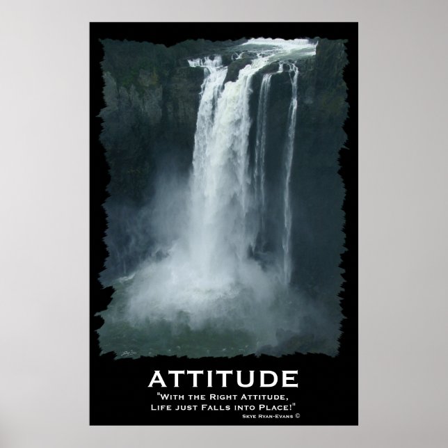 Snoqualmie Wasserfall ATTITUE Motivierend Poster (Vorne)