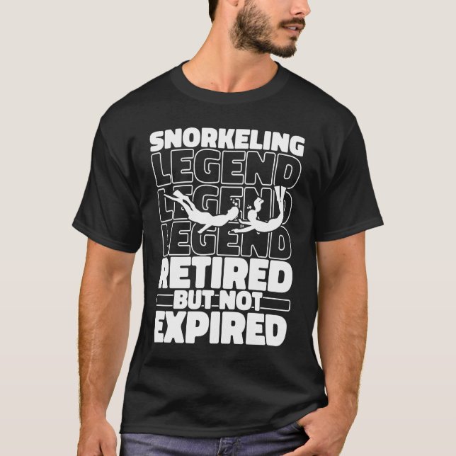 Snorkel Retired Diving  Diver Snorkeling T-Shirt (Vorderseite)