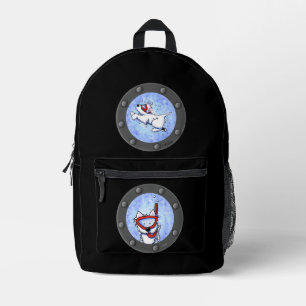Snorkel Westie Portholes KiniArt Sac à dos imprimé