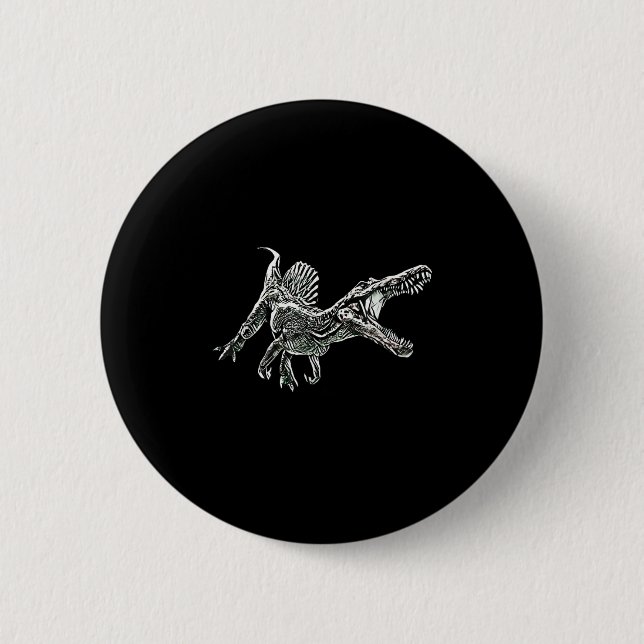 Snosaurus Motif Dinosaur Prehistoric Predator Dino Button (Vorderseite)