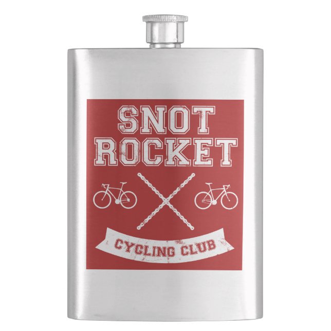 Snot Rocket Cycling Club Flachmann (Vorderseite)