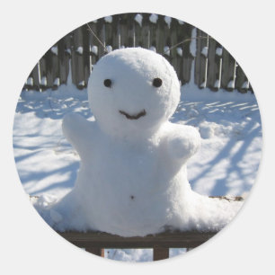 Snow Alien Runder Aufkleber