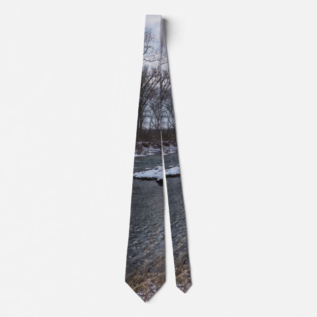 Snow Along James River Neck Tie Krawatte (Vorderseite)