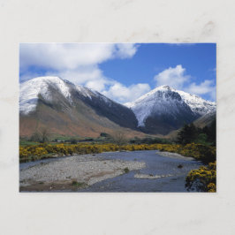 Snow and Spring Wasdale Head Cumbria England Postkarte