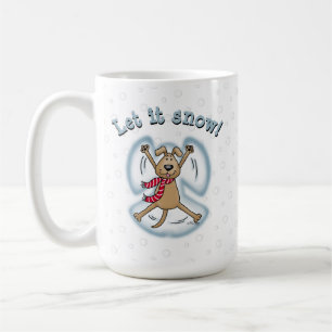Snow Angel Dog Fun Niedlich Funny Holiday Weihnach Kaffeetasse