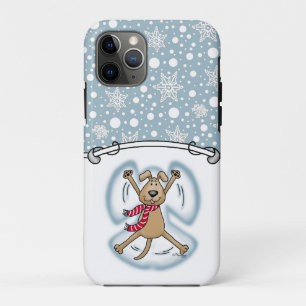 Snow Angel Dog Fun Niedlicher Weihnachtsfeiertag F Case-Mate iPhone Hülle