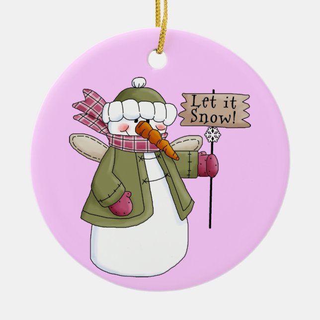 Snow Angel Lass es Schnee Ornament (Vorne)