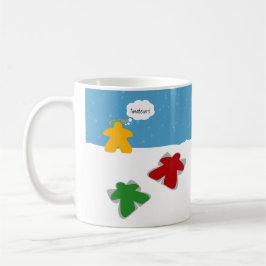 Snow Angel Meeples Tasse