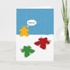Snow Angel Meeples Thinkcard Karte