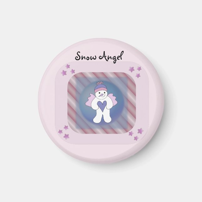 Snow Angel Pink Magnet (Vorne)