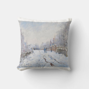 Snow at Argenteuil by Claude Monet Kissen