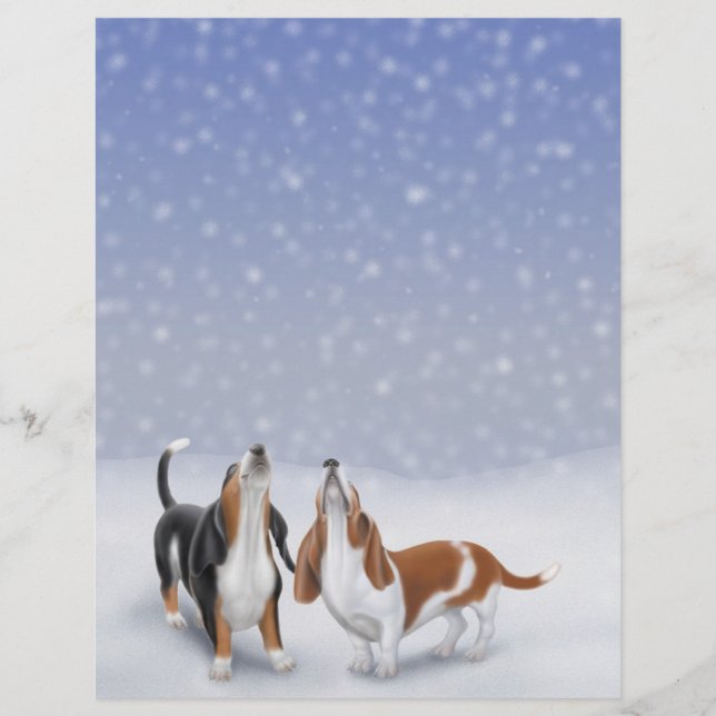 Snow Bassets Letterhead Stationery (Vorderseite)