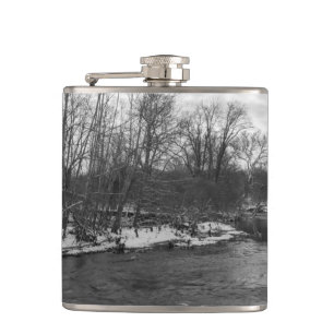 Snow Beauty James River Grayscale Flachmann