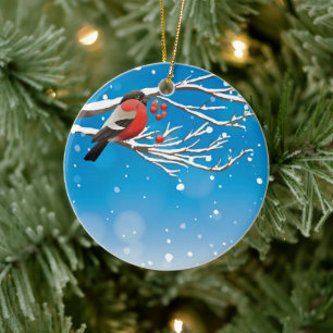 Snow Bird Keramik Ornament