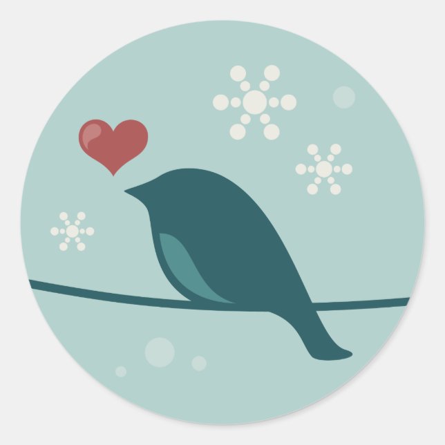 Snow Bird Runder Aufkleber (Vorderseite)