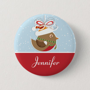 Snow Bird Weihnachts-Party Name Abzeichen Name T Button