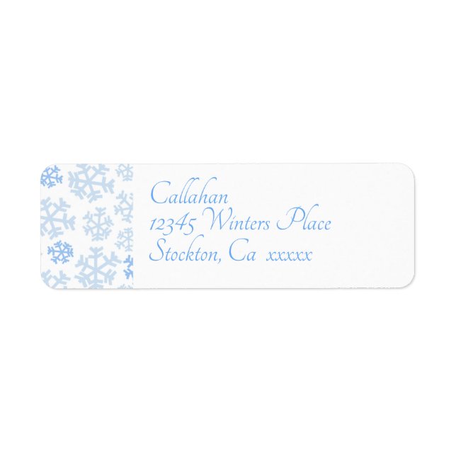 Snow Blue Address Labels (Vorne)