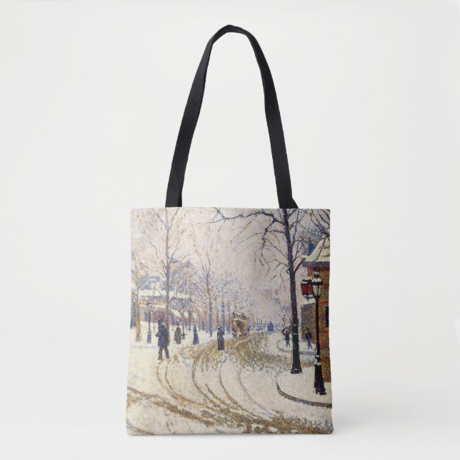 Snow, Boulevard de Clichy, Paris, Paul Signac Tasche (Vorderseite)