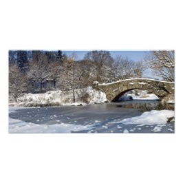 Snow Bridge und Ice Central Park Fotodruck