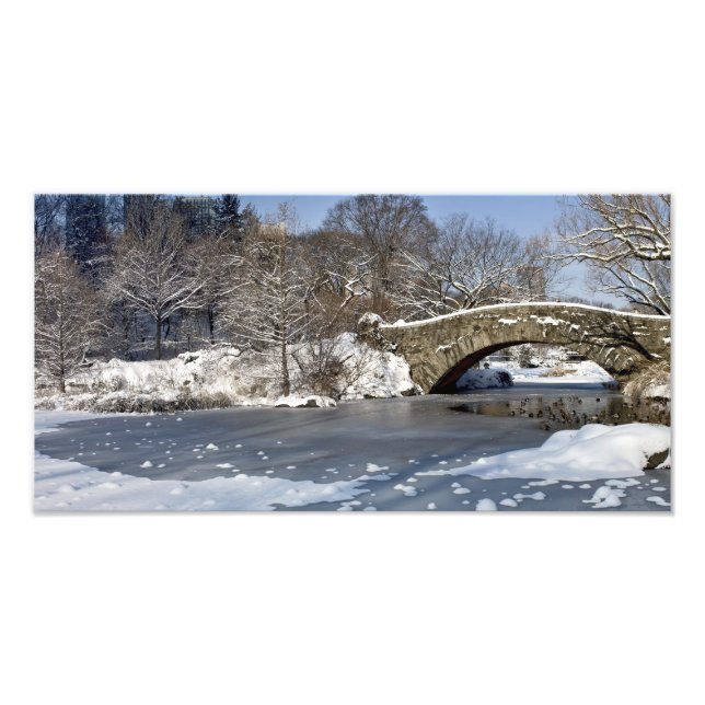 Snow Bridge und Ice Central Park Fotodruck (Vorne)