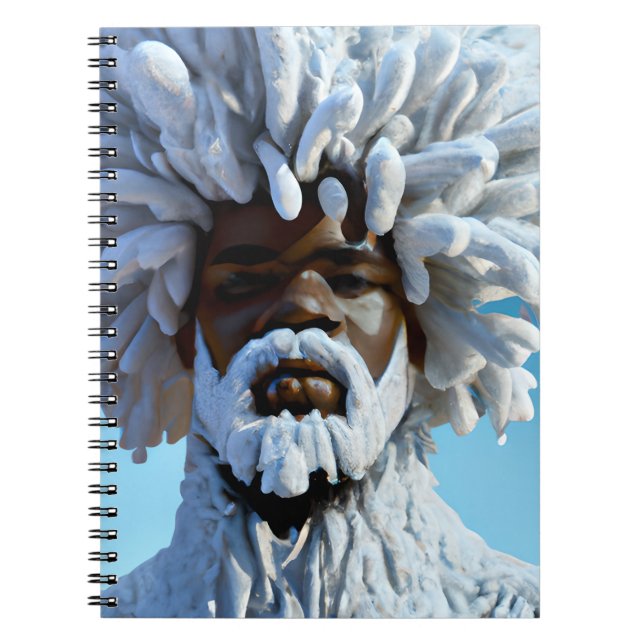 Snow Bruh Winter Black King Melanin Santa Claus Notizblock (Vorderseite)