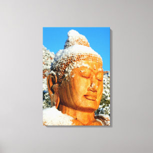 Snow Buddha gepackte Leinwand