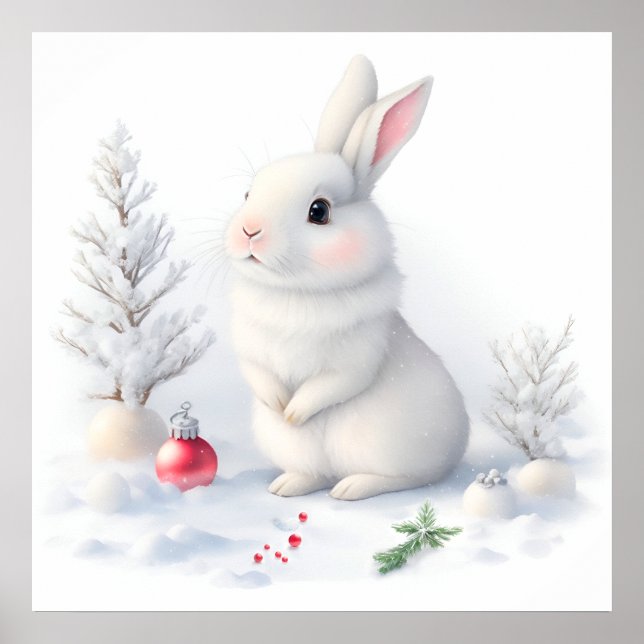 Snow Bunny Christmas Poster (Vorne)