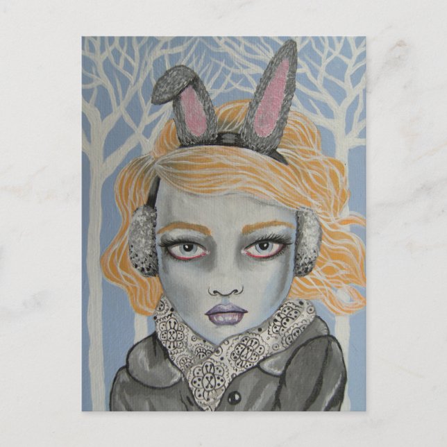 Snow Bunny Postkarte (Vorderseite)