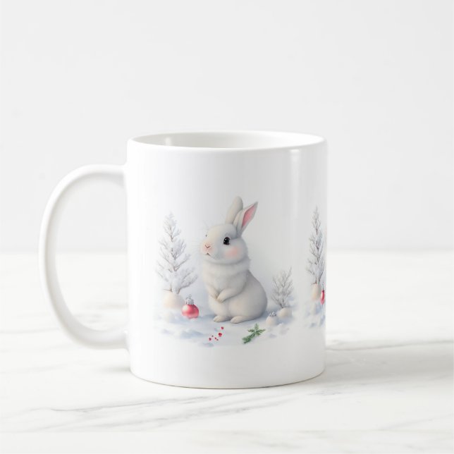 Snow Bunny Weihnachten Tasse (Links)