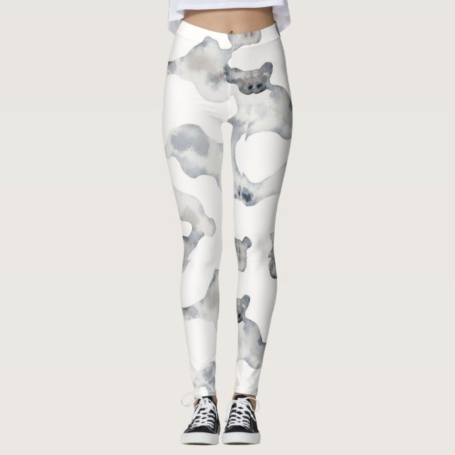 Snow Camouflage Muster Leggings (Vorderseite)