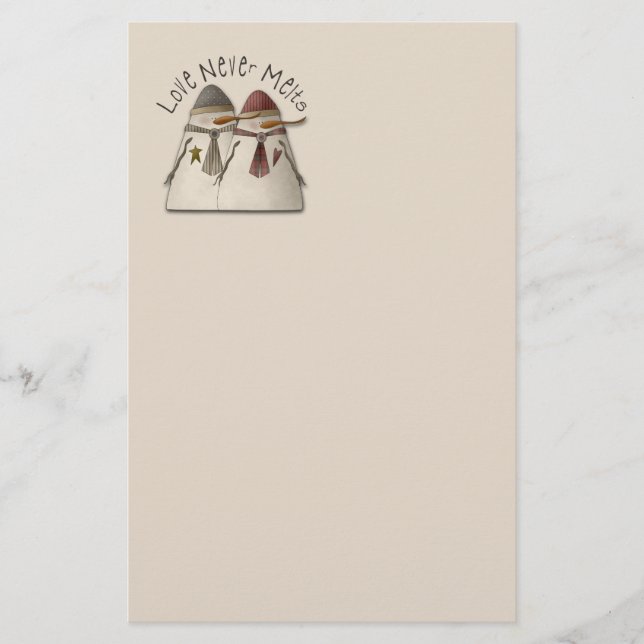 Snow Couple Briefpapier (Vorderseite)
