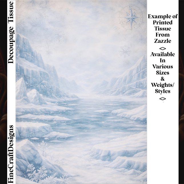 Snow Covered Arctic Landscape FG4 Decoupage Seidenpapier (Von Creator hochgeladen)