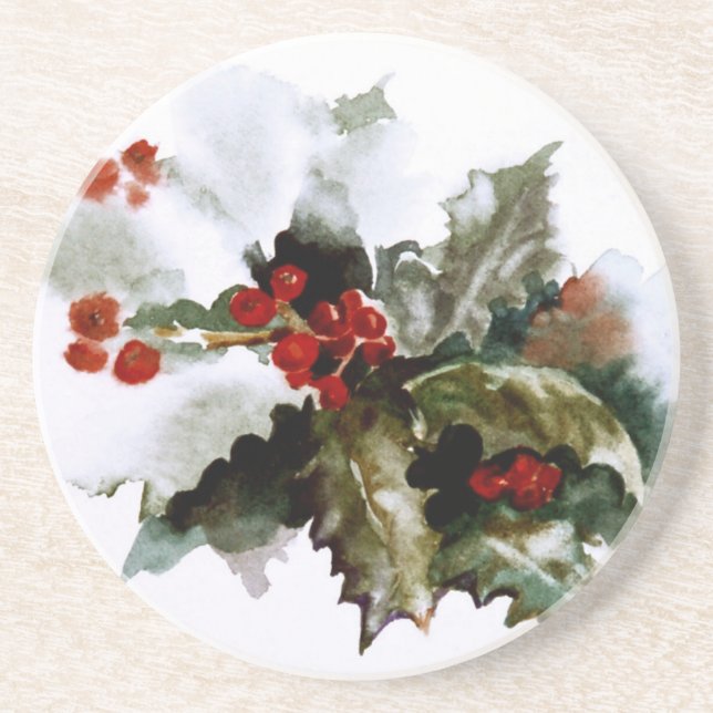 Snow Covered Holly Untersetzer (Vorne)