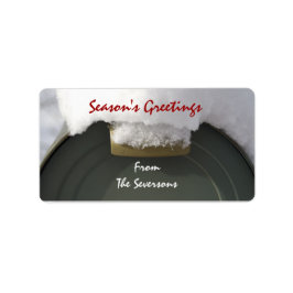 Snow Covered Mailbox Weihnachtsgeschenke Tags Adressaufkleber